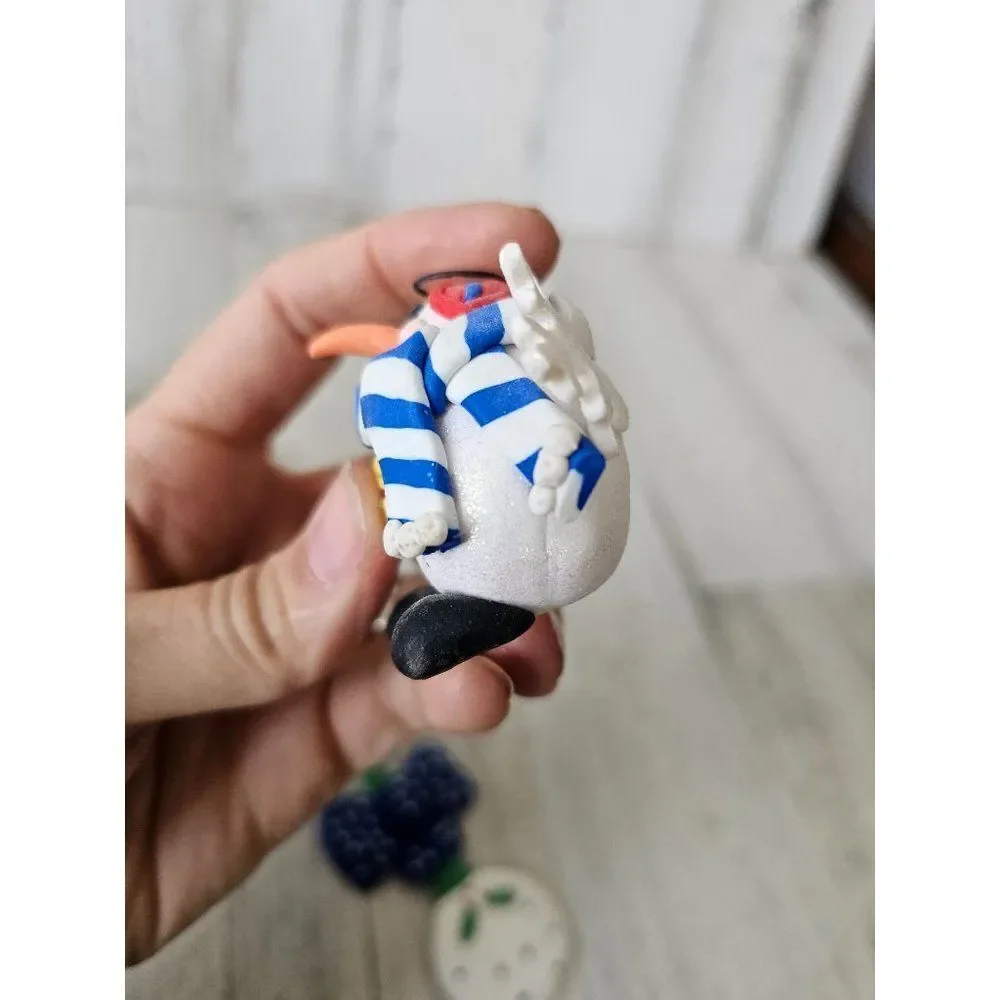 snowman vintage ornament set‎ baby rattle Santa